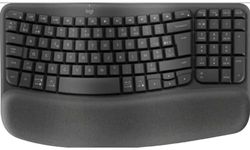 Logitech Wave Keys tastiera wireless ergonomica - Grafite, Layout ‎Olandese-Belga AZERTY