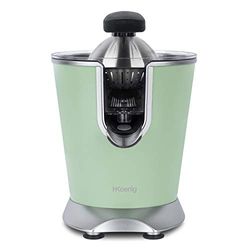 H.Koenig Citrus Press Professional Lever Stainless Steel Pastel Green AGR88 BPA-Free, Orange Juice, Lemon, Grapefruit, Fast, Automatic, Quiet, Powerful 160W, Anti-Drip, Machine Washable