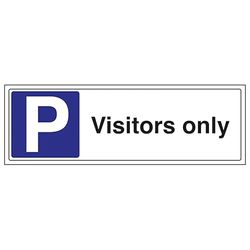 V Safety Visitors Only Panneau de sécurité en aluminium composite 450 x 150 mm 3 mm