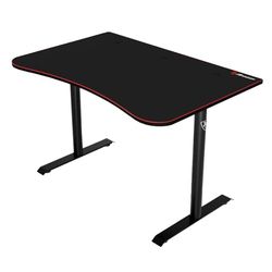Arozzi Arena Fratello gebogen gaming- en kantoorbureau met volledig oppervlak waterbestendig bureaumat aangepaste monitormontage kabelbeheer uitsparingen onder het bureau kabelbeheernet - zwart