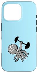 Octopus Bodybuilder Muscle Building Gym Weight Strong Cool Case for iPhone 16 Pro