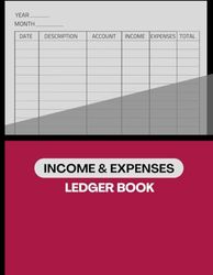 Income and Expenses Ledger Book: Accounting & Bookkeeping Ledger Book for Small Business – Income & Expense Record Notebook