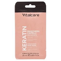 Vitalcare | Keratin - Maschera Capelli Rinforzante, per Capelli Fragili e Stressati, con Cheratina e Arginina, per Capelli più Forti e Morbidi, 25 ml