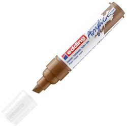 edding 5000 Marcatore Acrilico Largo, Nocciola, 1 Marcatore a Vernice Acrilica, Punta Scalpello 5-10Mm, Pennnarello Acrilico per Disegno Su Tela, Carta, Legno, per Sassi/Ciotoli
