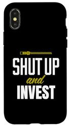 Carcasa para iPhone X/XS Funny Investing Investor Shut Up and Invest