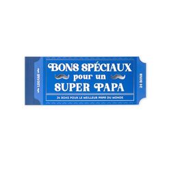 LEGAMI - Bloque de 24 vales para papás en francés, con Actividades para Hacer en Familia, cupones con perforación para rasgarlos, Idea de Regalo, Tema de papás, 20,3 x 8,4 cm