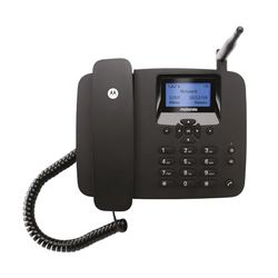 Motorola FW200L Téléphone Fixe Sans Fil 2G, GSM Quad Band, Batterie de Secours, Microphone Muet, Haut-Parleur Mains Libres