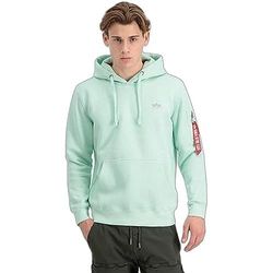 Alpha Industries Hoodie Med Ryggtryck För Män Mint