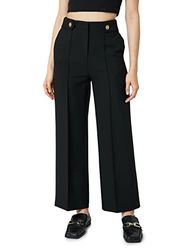 Koton Dames Pocket Detail Wide Leg Broek Broek Broek, zwart (999), 38