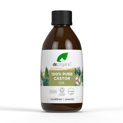 Huile de Ricin Dr Organic, 100% Pure et Naturelle, Nourrit et Conditionne, Multi-Actions, Visage, Corps et Cheveux, Huile de Support, Végan, Sans Cruauté, Sans Parabènes et SLS, Bio, 250ml