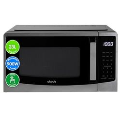 Abode Touch Control Microwave 23 Litre Digital Black 900W with 11 Power Levels, 5 Auto Cook Menus & Defrost Function, Clock & Timer AMT2304B