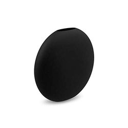 Cooee Design Vas Pastille av keramik i färgen svart handgjord, diameter: 20 cm, höjd: 19 cm, HI-028-25-BK