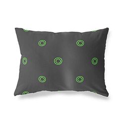 BonaMaison Fundas para Cojínes, Verde Neón-Humo Funda de Almohada para Sofá Coche Silla Oficina Cama Decorativa Moderna Decoración del Hogar, 45x60 Cm - Diseñado y Fabricado en Turquía