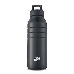 Esbit Majoris Drinkfles, roestvrij staal, BPA-vrij, zwart, zilver & meer, 1 l & meer, school, water, fiets, sport
