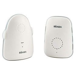 BÉABA - Babyphone + Baby monitor, Talkie-Walkie, Funzione 0 Onde, Controllo Neonati Wifi, Modalità Vox, Modalità Notturna con Luce Notturna, Portata 300 m, Autonomia 15 ore, Simply Zen, bianco