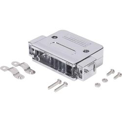 Capot SUB-D 25 pôles BKL Electronic 10120078 plastique, métallisé 180 ° argent 1 pc(s)