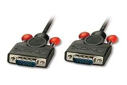 LINDY 31440 VGA-aansluitkabel zonder ferriet, 15-pin. HD-stekker/stekker 1 m, zwart