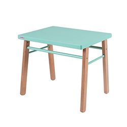 Table Basse Enfant Gabriel, Bicolore Vert Menthe et Naturel