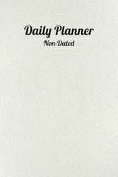 Daily Planner Undated, Hourly Schedule with Priorities List Notebook to Improve Time Management and Productivity, 110 Pages (6" x 9")