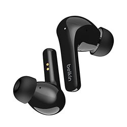 Belkin Auriculares inalámbricos True Wireless SOUNDFORM Flow con cancelación Activa del Ruido, Bluetooth, Carga inalámbrica, Resistencia IPX5, 31 Horas de batería, iPhone, Galaxy y Pixel, Negros