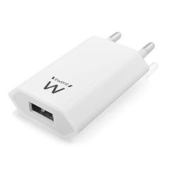 Ewent USB-väggladdare 1 port 1 A 5 W vit kompatibel med iPhone X/8 Samsung S9/S10, Huawei och Xiaomi 9T/8Pro