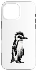 Edgy Grunge Estetica Pinguino Amante Edgy Penguin Custodia per iPhone 16 Pro Max