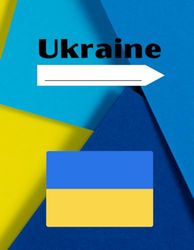 Ukraine: College Ruled Flag Notebook. Perfect for taking notes and Journaling (8.5x11 - 100 pages).