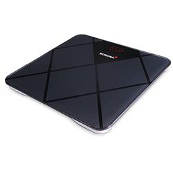 Korona 73590 HELENA – Pèse-personne élégante avec surface antidérapante – Capacité de charge de 180 kg – Division de 100 g – Hauteur du chiffre de 27 mm – Batterie incluse – Noir