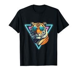 Increíble tigre divertido disfraz de animal salvaje fiesta 70s 80s Vibes Camiseta