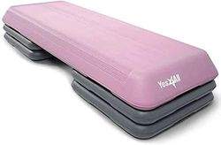 Yes4All CAWR - Piattaforma aerobica regolabile con 4 alzate – Misura Health Club (rosa/grigio)