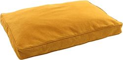 Flamingo Cojín Ziva Rectangular + Cremallera + Borde Amarillo Ocre - 100x70x12cm