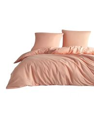 M'DECO Beddengoed effen koraal, 240 x 260 cm