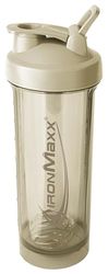 IronMaxx Sandstone Premium Shaker Sandstone Beige 700 ml | Eiwitshaker met filterkogel en schaal | lekvrije drinkfles van AS+PP kunststof | voor romige smoothies waar je ook bent