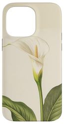 Calla Lily Floral Vintage Scientific Illustration Flower Case for iPhone 14 Pro Max