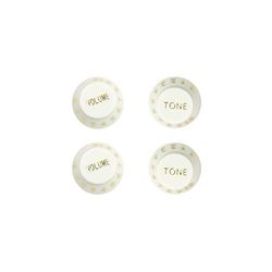 Perri’s Leathers Ltd. - Guitar Knob Magnets - Potentiometer - White/Black - 4 Pack - Made in Canada (GNM-02)