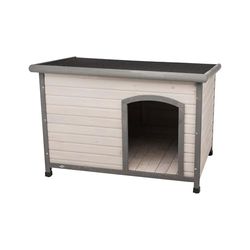 Trixie (Tribm Natura, Cuccia per Cani con Tetto Piatto, 85 x 58 x 60 cm, Grigio