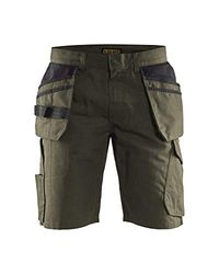 Blaklader 149413304599C60 - Pantalones cortos con bolsillos para las uñas, color verde oliva y negro, tamaño C60