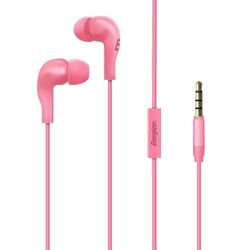 Energizer - Przewodowe słuchawki douszne, pilot z 1 przyciskiem sterującym - Łączność: kabel jack 3,5 mm - Kolor: Różowy