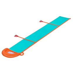 Bestway - H2OGO! Tapis Glissant 1 Piste 4,88 m StompBlast - 488 cm x 129 cm - Vert/Orange
