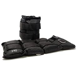 FFitness Pesi Polsi e Caviglie Wrist/Ankle Weights (2 x 3 kg) con Cinturino Regolabile | Pesi per Potenziamento Muscolare e Arti Marziali