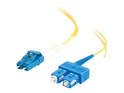 C2G 20m Fibre/Fiber Optic kabel voor Gigabit Ethernet Applications LC/SC LSZH Duplex Multimode 9/125 SM Fibre