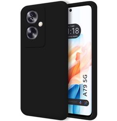 Tumundosmartphone Ultramjukt flytande silikonfodral för OPPO A79 5G svart färg