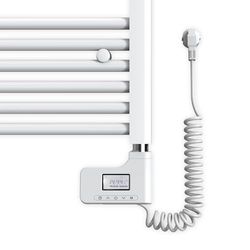 EMKE Accessoires voor handdoekdroger, 600 W, 6 modi, verwarmingselement voor handdoekdroger, radiator, badkamer, met thermostaat en timing, slot voor kinderen, wit
