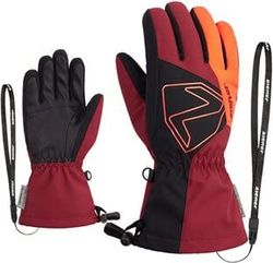 Ziener Laval skihandschoenen voor kinderen, wintersport, waterdicht, extra warm, wol, rode kast, 3