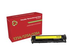 Everyday by Xerox Yellow Toner compatible with HP 131A HP 125A HP 128A (CF212A/ CB542A/ CE322A), Standard Capacity
