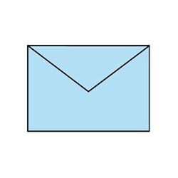 Paperado Lot C6 doublé de tissu enveloppe – Candle Light (Lot de 5) P aqua