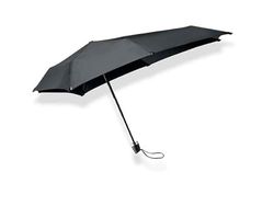 Senz ° Mini pieghevole storm umbrella puro nero, nero (pure black), taglia unica