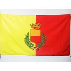 AZ FLAG Bandera de la Ciudad DE NÁPOLES con Armas 90x60cm para Palo - Bandera DE Napoli 60 x 90 cm