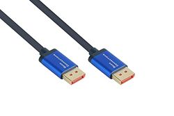 Good Connections SmartFLEX Ultra High Speed HDMI 2.1-kabel, 8K UHD-2/4K UHD, koperen geleider, aluminium behuizing, zeer flexibel, donkerblauw, pvc-mantel, 1 m, 4521-SF010B
