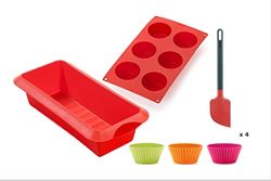 Lékué 3000217SUR Traditional Pastry Gift Kit, Silicone, Red